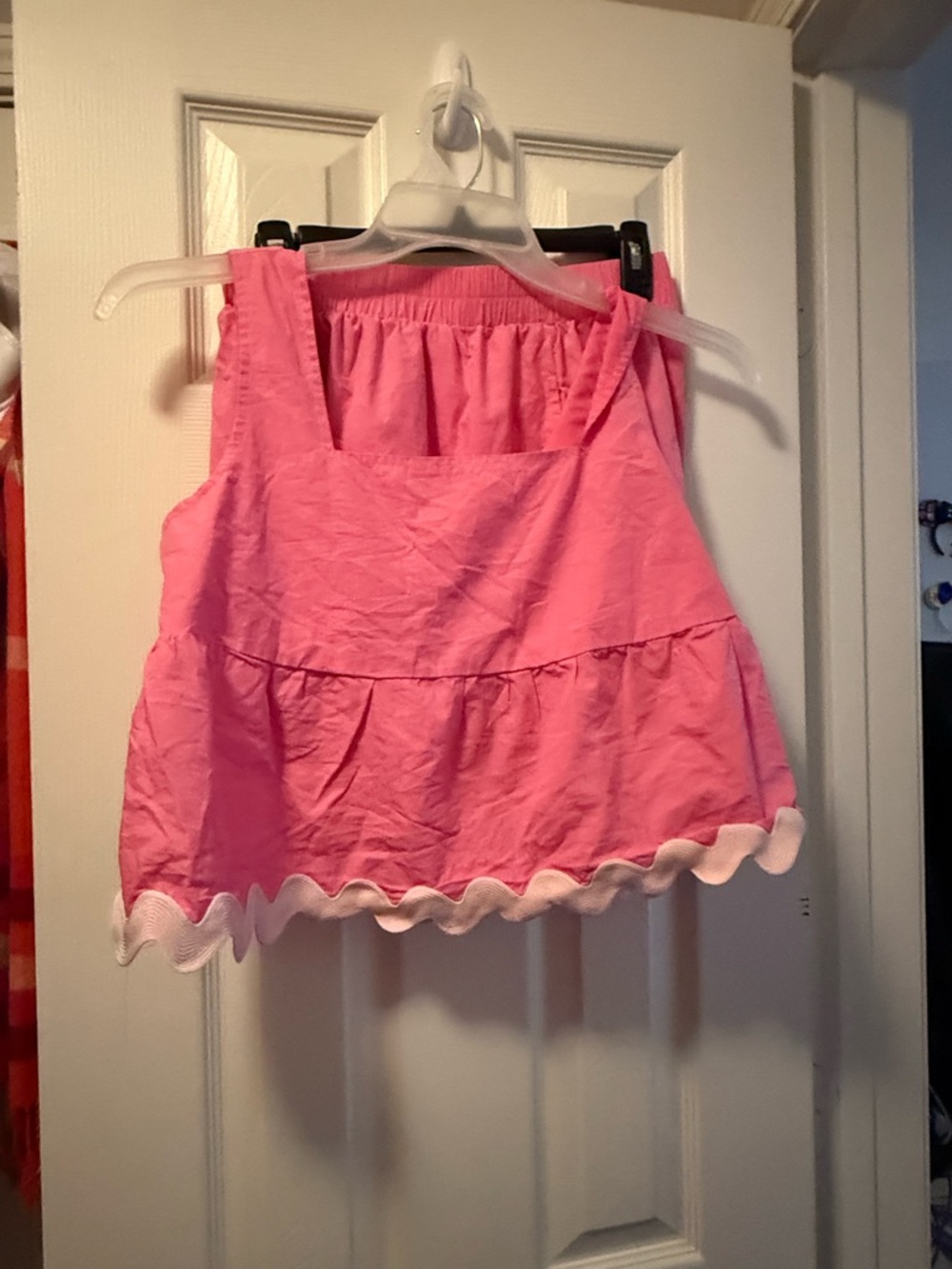 Pink Sleeveless Ric Rac Set Medium